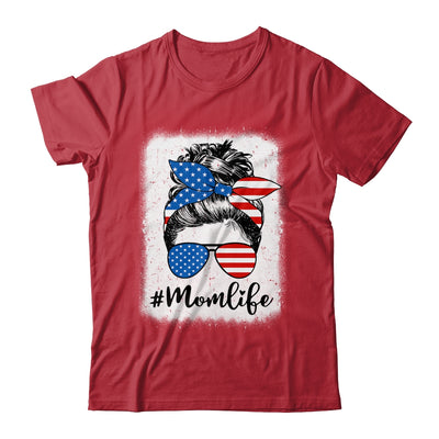 American Flag Mom Life Bleached Mother's 4th Of July Funny Shirt & Tank Top | teecentury