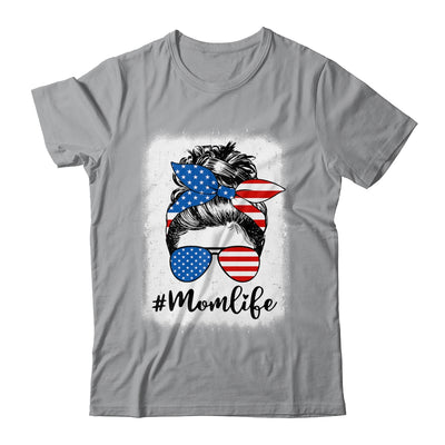 American Flag Mom Life Bleached Mother's 4th Of July Funny Shirt & Tank Top | teecentury