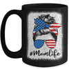 American Flag Mom Life Bleached Mother's 4th Of July Funny Mug | teecentury