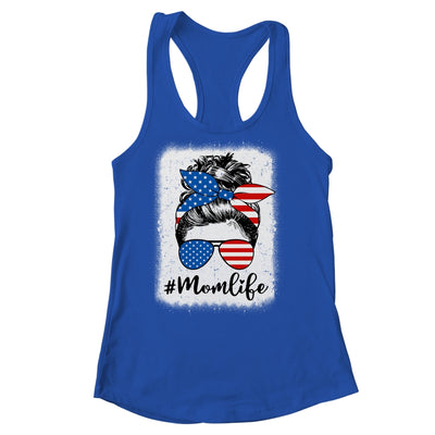 American Flag Mom Life Bleached Mother's 4th Of July Funny Shirt & Tank Top | teecentury