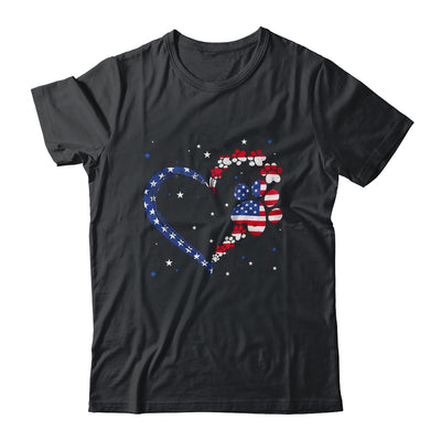 American Flag Patriotic Dog Cat Paw Print 4th Of July Shirt & Tank Top | teecentury