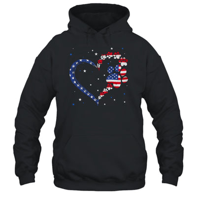 American Flag Patriotic Dog Cat Paw Print 4th Of July Shirt & Tank Top | teecentury