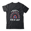 American Flag Rainbow Happy 4th Of July USA Shirt & Tank Top | teecentury
