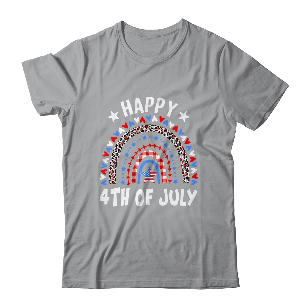 American Flag Rainbow Happy 4th Of July USA Shirt & Tank Top | teecentury