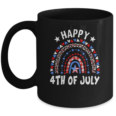 American Flag Rainbow Happy 4th Of July USA Mug | teecentury