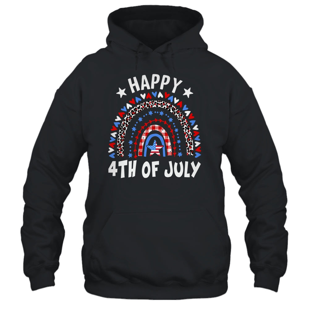 American Flag Rainbow Happy 4th Of July USA Shirt & Tank Top | teecentury