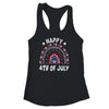 American Flag Rainbow Happy 4th Of July USA Shirt & Tank Top | teecentury