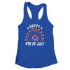 American Flag Rainbow Happy 4th Of July USA Shirt & Tank Top | teecentury