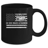 American Flag Tractor So God Made A Farmer Mug Coffee Mug | Teecentury.com
