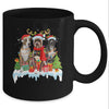 American Pitbull Terrier Christmas Lights Santa Elf Reindeer Mug Coffee Mug | Teecentury.com