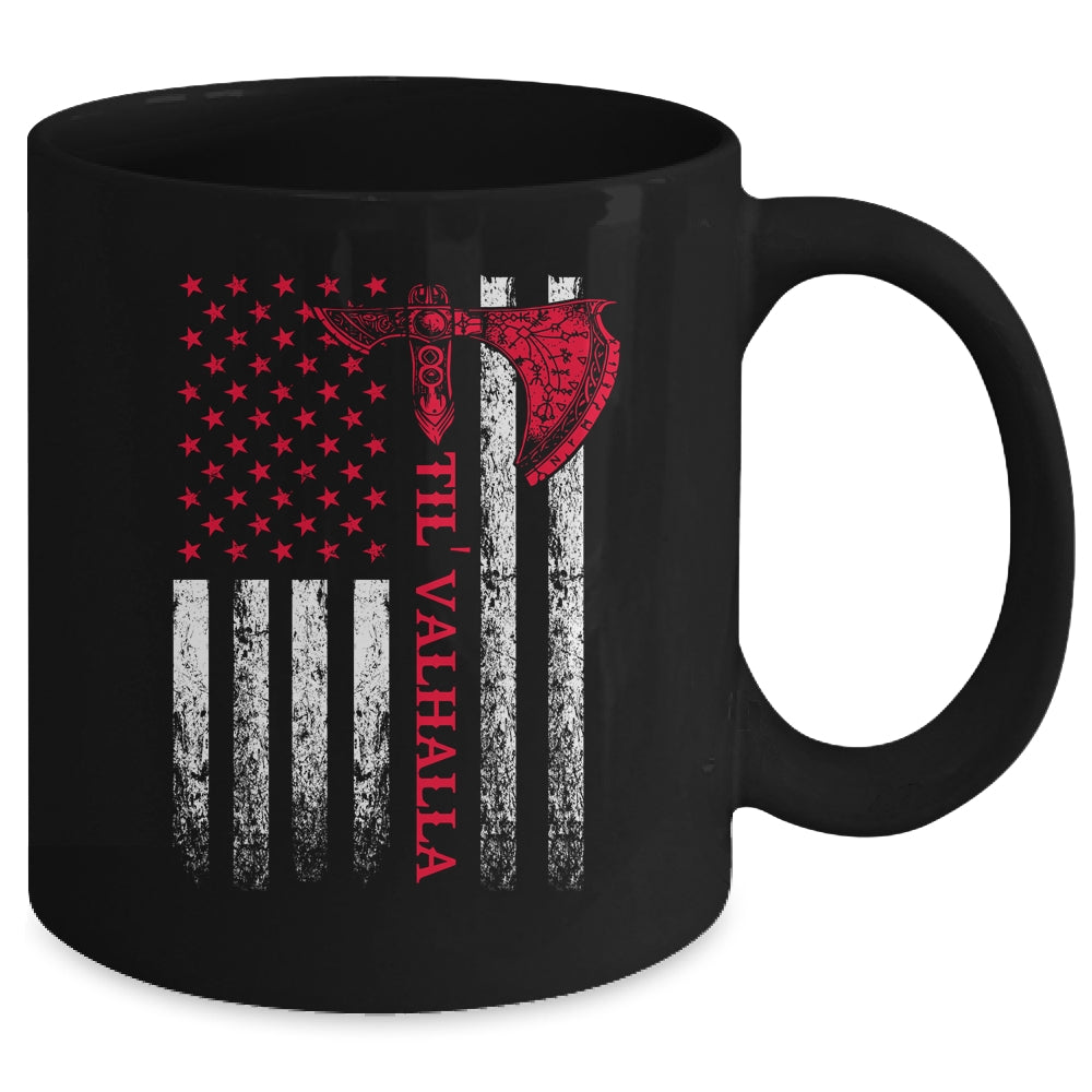 American Viking Flag Til Valhalla Mug Coffee Mug | Teecentury.com