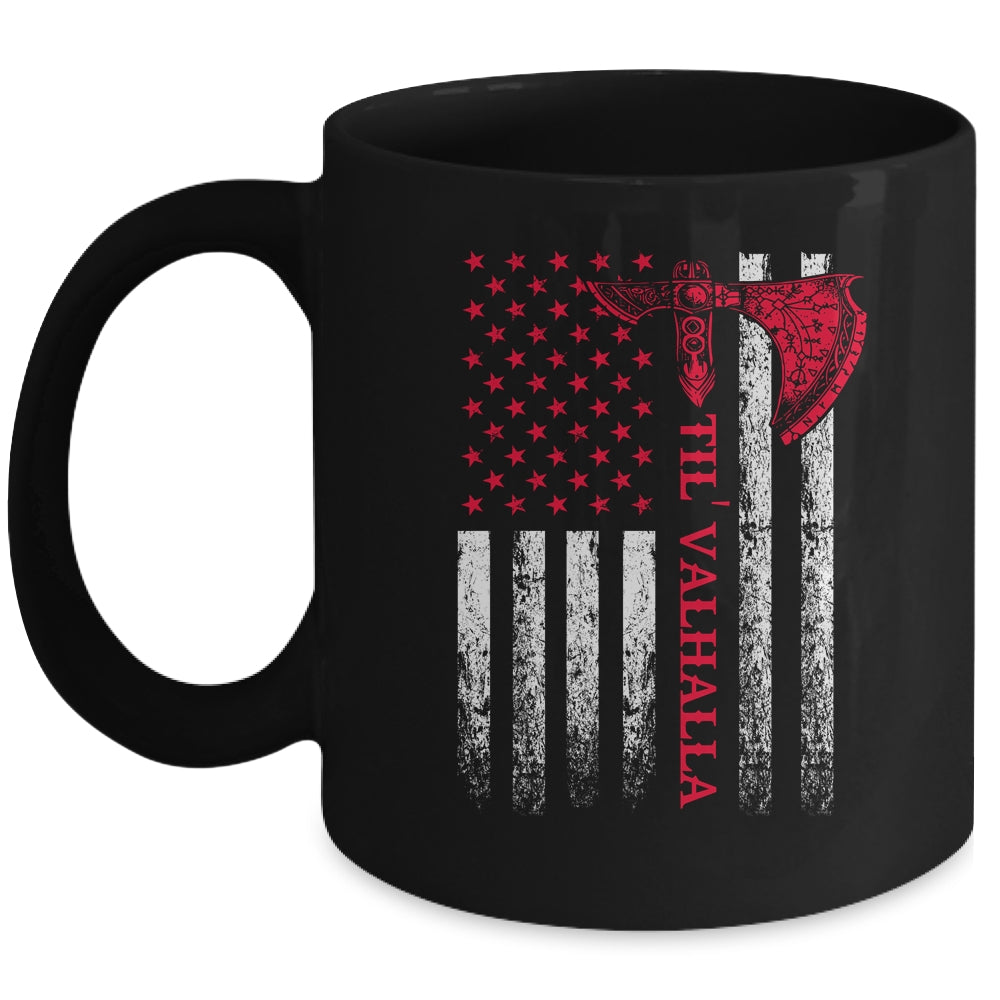 American Viking Flag Til Valhalla Mug Coffee Mug | Teecentury.com