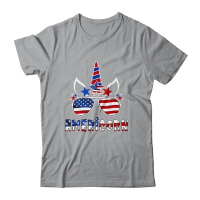 Americorn Unicorn 4th of July Girls Kids American Shirt & Tank Top | teecentury