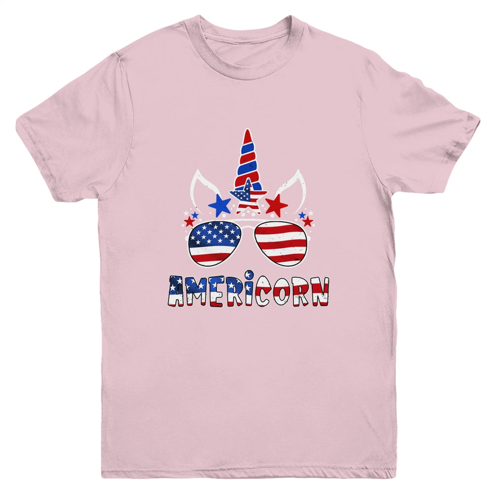 Americorn Unicorn 4th of July Girls Kids American Youth Shirt | teecentury