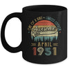 April 1951 Vintage 71 Years Old Retro 71th Birthday Gift Mug Coffee Mug | Teecentury.com