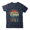 April 1952 Vintage 70 Years Old Retro 70th Birthday T-Shirt & Hoodie | Teecentury.com