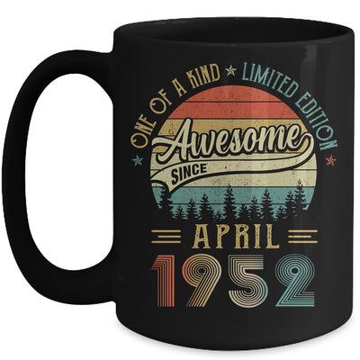 April 1952 Vintage 70 Years Old Retro 70th Birthday Mug Coffee Mug | Teecentury.com