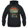 April 1958 Vintage 65 Years Old Retro 65th Birthday Shirt & Hoodie | teecentury