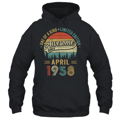 April 1958 Vintage 65 Years Old Retro 65th Birthday Shirt & Hoodie | teecentury