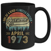 April 1973 Vintage 50 Years Old Retro 50th Birthday Mug | teecentury