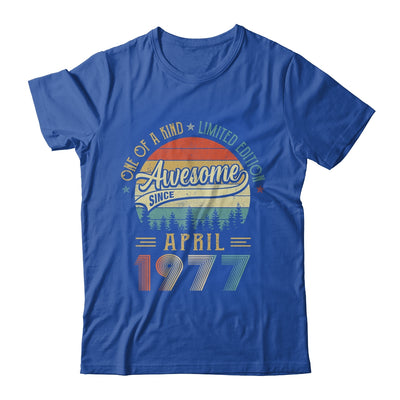 April 1977 Vintage 45 Years Old Retro 45th Birthday T-Shirt & Hoodie | Teecentury.com