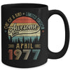 April 1977 Vintage 45 Years Old Retro 45th Birthday Mug Coffee Mug | Teecentury.com