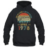 April 1978 Vintage 45 Years Old Retro 45th Birthday Shirt & Hoodie | teecentury