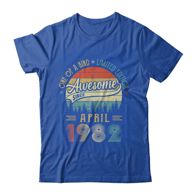 April 1982 Vintage 40 Years Old Retro 40th Birthday T-Shirt & Hoodie | Teecentury.com