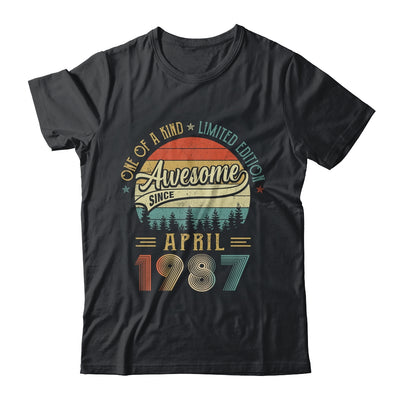 April 1987 Vintage 35 Years Old Retro 35th Birthday T-Shirt & Hoodie | Teecentury.com