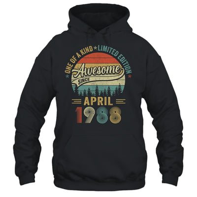 April 1988 Vintage 35 Years Old Retro 35th Birthday Shirt & Hoodie | teecentury