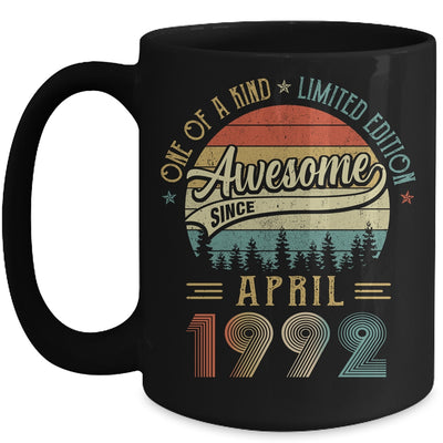 April 1992 Vintage 30 Years Old Retro 30th Birthday Mug Coffee Mug | Teecentury.com