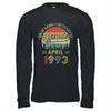 April 1993 Vintage 30 Years Old Retro 30th Birthday Shirt & Hoodie | teecentury