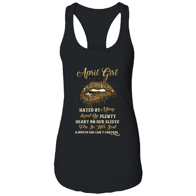 April Girl Birthday Funny Leopard Lips Women T-Shirt & Tank Top | Teecentury.com