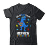 April I Wear Blue For Nephew Dinosaur Autism Awareness Shirt & Hoodie | teecentury