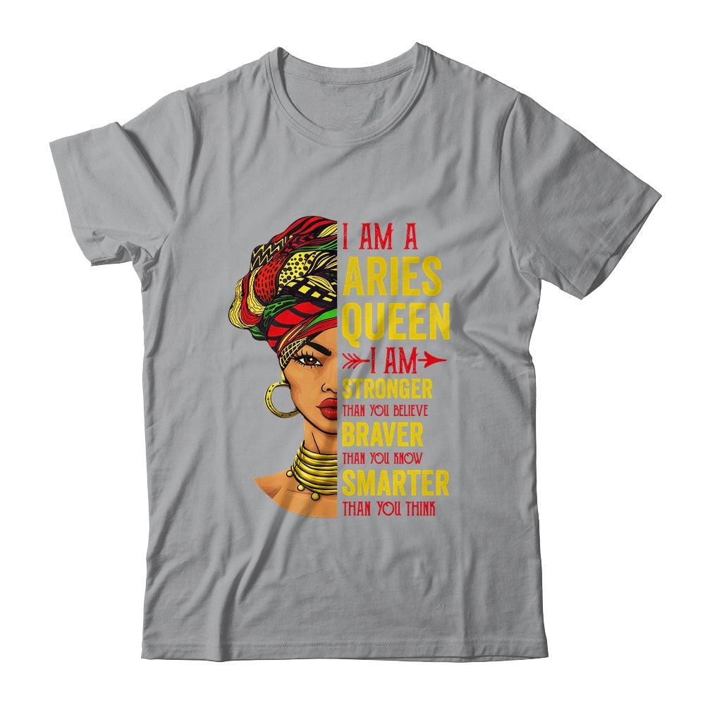 Aries Queen I Am Stronger Birthday For Aries Zodiac Shirt & Tank Top | teecentury