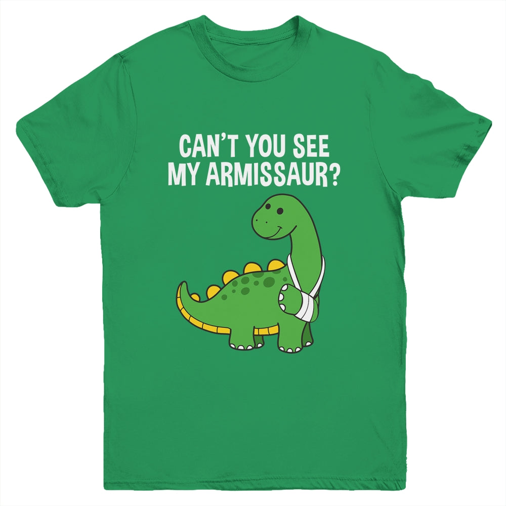 Armissaur Broken Bones Arm Injury Dinosaur Recovery Youth Shirt | teecentury