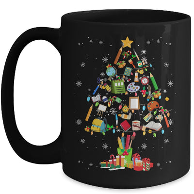Art Xmas Tree Decor Art Teacher Ugly Artist Christmas Mug | teecentury