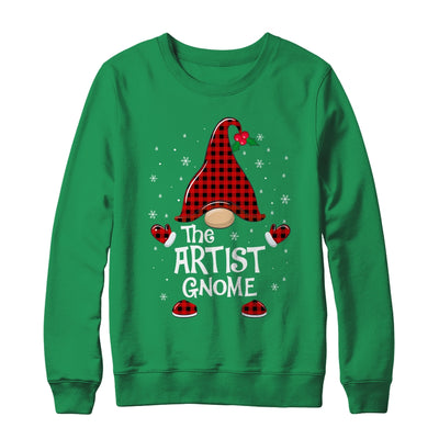 Artist Gnome Buffalo Plaid Matching Christmas Pajama Gift T-Shirt & Sweatshirt | Teecentury.com