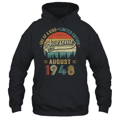 August 1948 Vintage 75 Years Old Retro 75th Birthday Shirt & Hoodie | teecentury