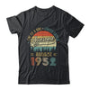August 1952 Vintage 70 Years Old Retro 70th Birthday T-Shirt & Hoodie | Teecentury.com