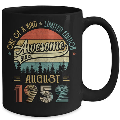 August 1952 Vintage 70 Years Old Retro 70th Birthday Mug Coffee Mug | Teecentury.com