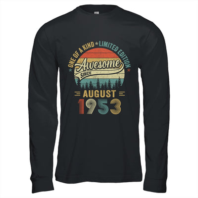 August 1953 Vintage 70 Years Old Retro 70th Birthday Shirt & Hoodie | teecentury
