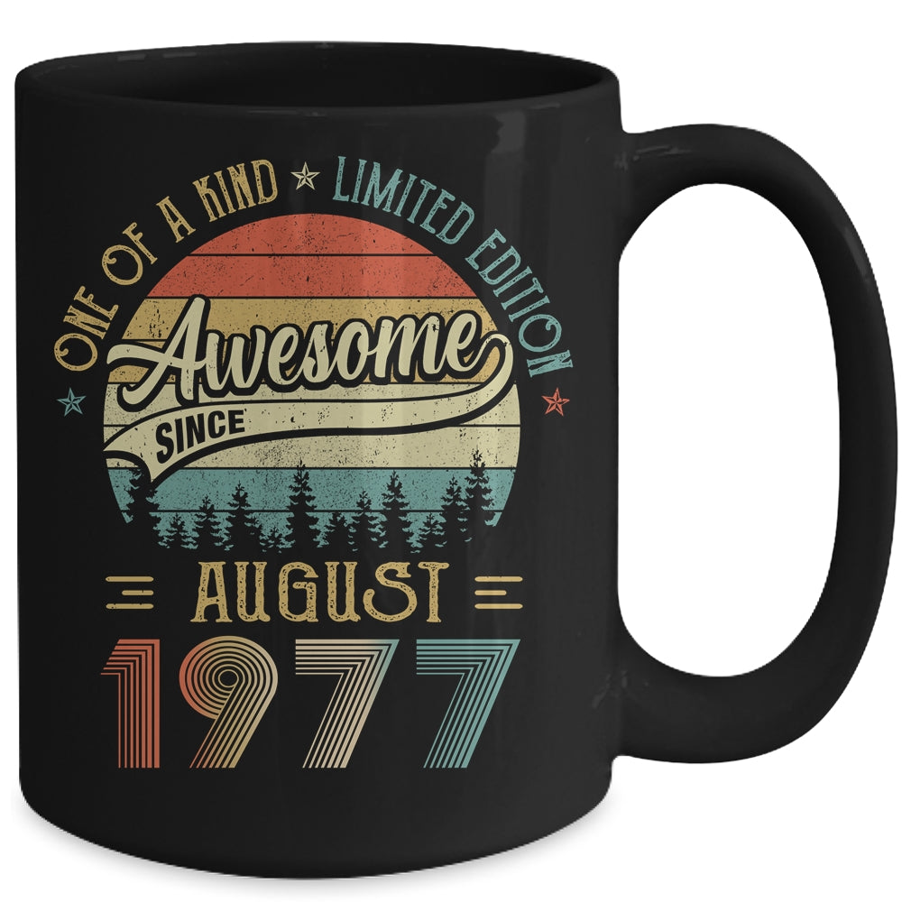 August 1977 Vintage 45 Years Old Retro 45th Birthday Mug Coffee Mug | Teecentury.com