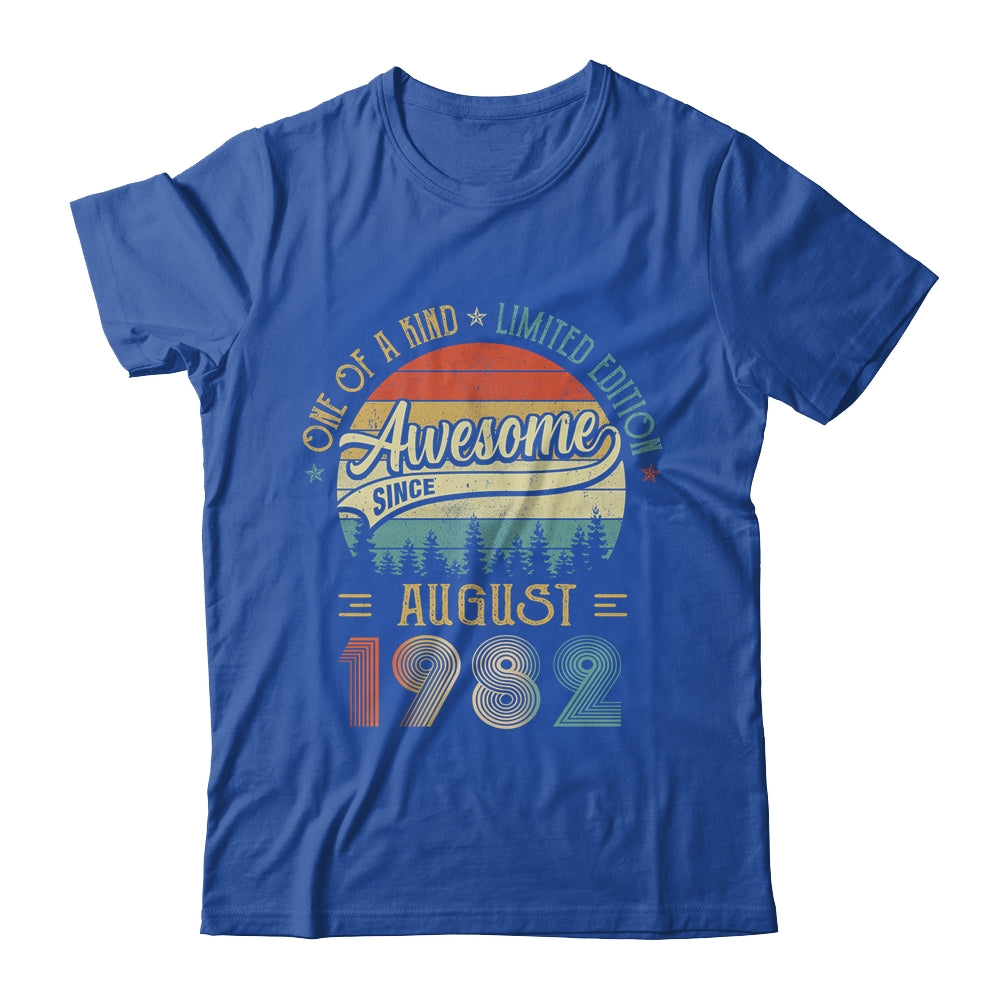 August 1982 Vintage 40 Years Old Retro 40th Birthday T-Shirt & Hoodie | Teecentury.com