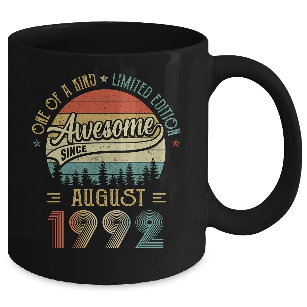 August 1992 Vintage 30 Years Old Retro 30th Birthday Mug Coffee Mug | Teecentury.com