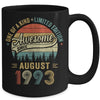 August 1993 Vintage 30 Years Old Retro 30th Birthday Mug | teecentury