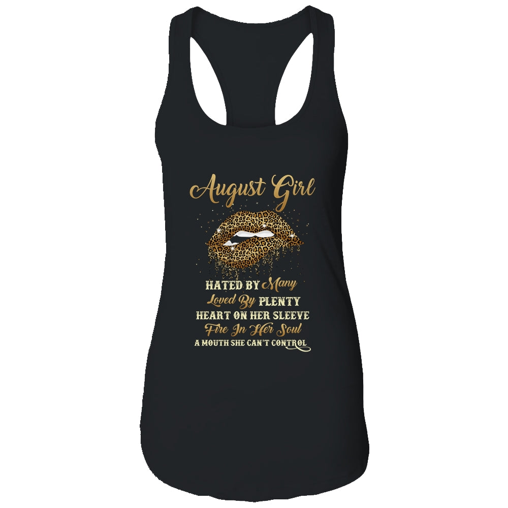 August Girl Birthday Funny Leopard Lips Women T-Shirt & Tank Top | Teecentury.com
