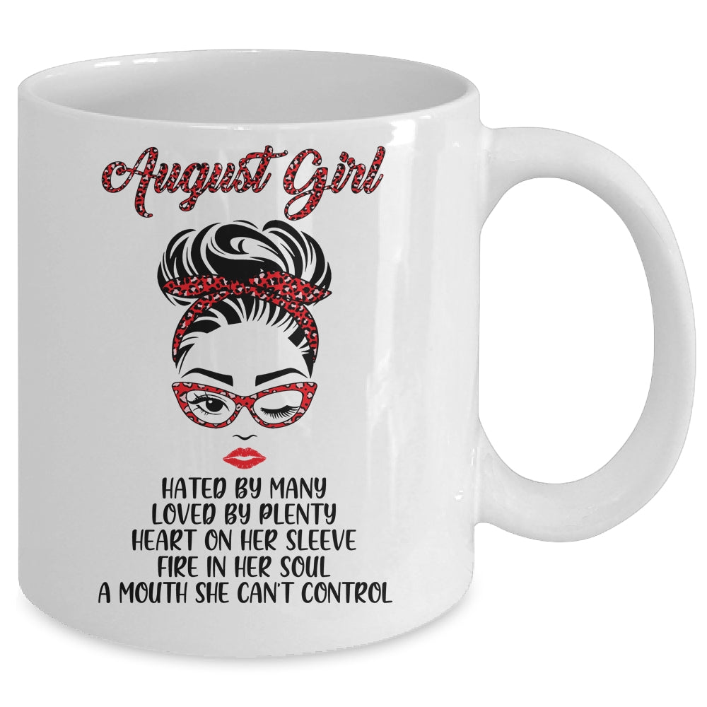 August Girl Hated By Many Loved By Plenty Leopard Women Mug Coffee Mug | Teecentury.com