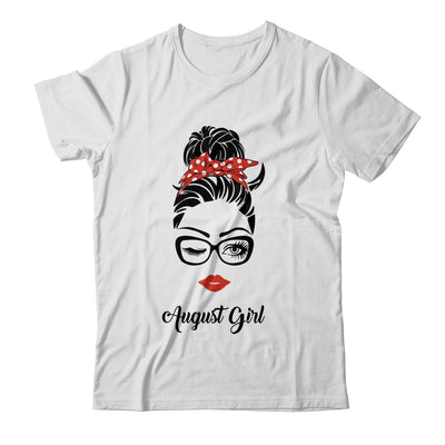 August Girl Woman Face Wink Eyes Lady Face Birthday Gift T-Shirt & Tank Top | Teecentury.com