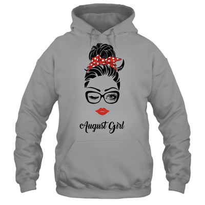 August Girl Woman Face Wink Eyes Lady Face Birthday Gift T-Shirt & Tank Top | Teecentury.com